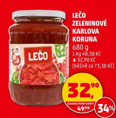 LEČO ZELENINOVÉ KARLOVA KORUNA, 680 g