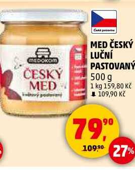 MEDOKOM ČESKÝ MED LUČNÍ PASTOVANÝ, 500 g 