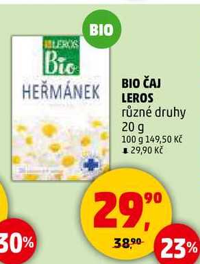 BIO ČAJ LEROS různé druhy, 20 g 