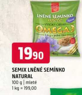 SEMIX LNĚNÉ SEMÍNKO NATURAL 100 g mleté