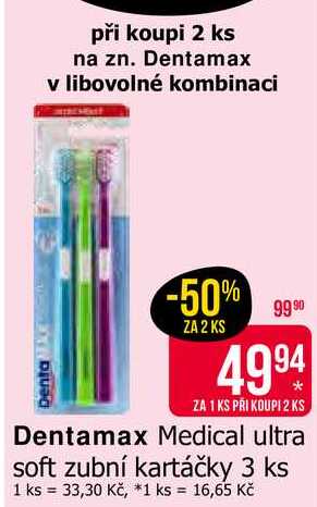 Dentamax Medical ultra soft zubní kartáčky 3 ks 