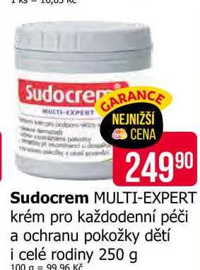 Sudocrem MULTI-EXPERT krém pro každodenní péči a ochranu pokožky dětí i celé rodiny 250 g 
