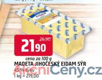 MADETA JIHOČESKÝ EIDAM SÝR 100g