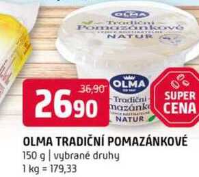 OLMA TRADIČNÍ POMAZÁNKOVÉ 150 g vybrané druhy 