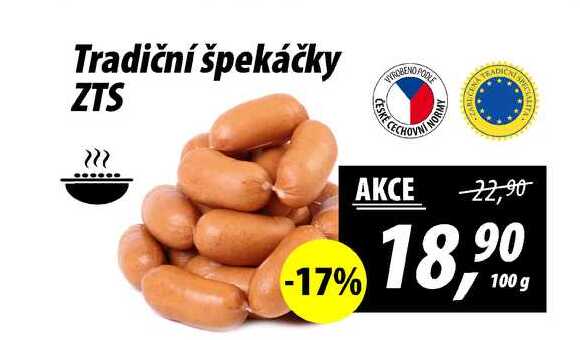 Tradiční špekáčky ZTS, 100 g 