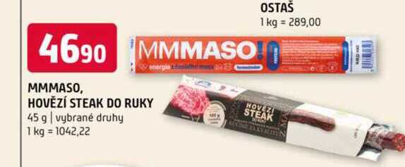 MMMASO, HOVĚZÍ STEAK DO RUKY 45 g vybrané druhy 