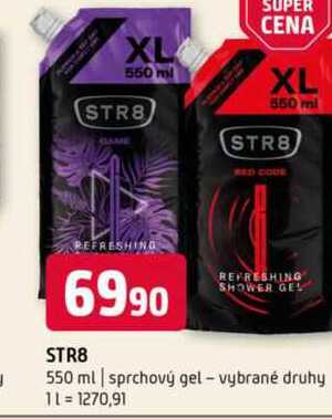 STR8 550 ml sprchový gel vybrané druhy