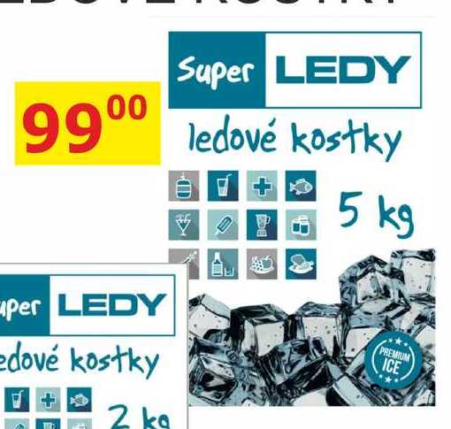 Super LEDY ledové kostky 5 kg 