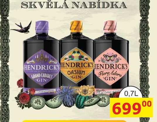 HENDRICK'S OASIUM GIN 0,7L