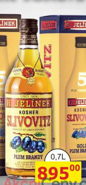 R. JELÍNEK KOSHER SLIVOVITZ GOLD 0,7L