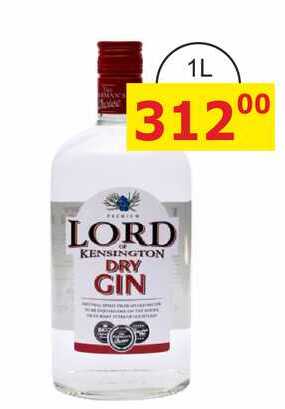 LORD KENSINGTON DRY GIN 1l