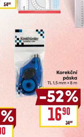 Korekční páska TL 1,5 mm x 8 m 