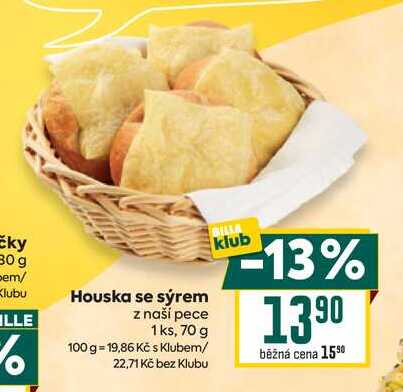 Houska se sýrem z naší pece 1 ks, 70 g 
