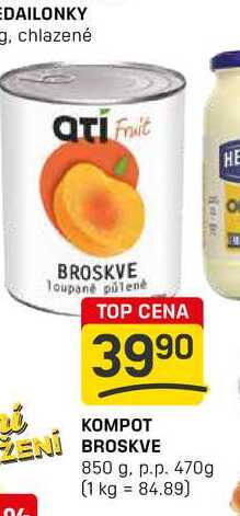 KOMPOT BROSKVE 850 g, p.p. 470g 