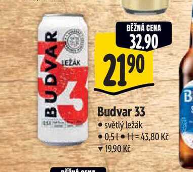  Budvar 33 0,5 l
