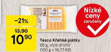 Tesco křehké plátky, 65 g, více druhů  