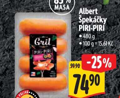   Albert Špekáčky PIRI-PIRI 480 g  