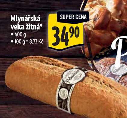 Mlynářská veka žitná  400 g  