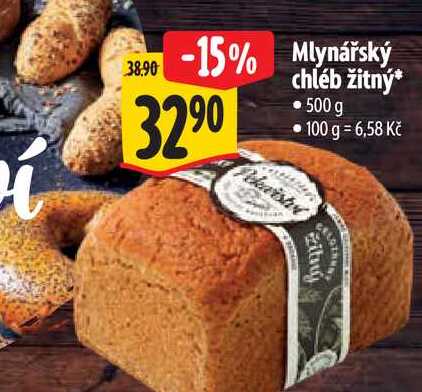  Mlynářský chléb žitný  500 g 