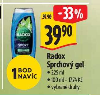   Radox Sprchový gel  225 ml 