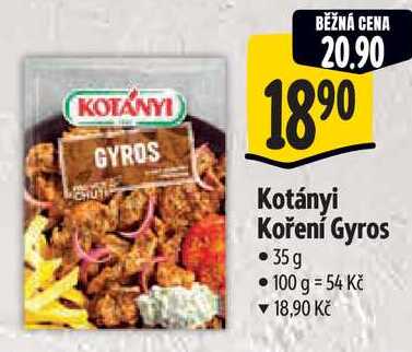 Kotányi Koření Gyros, 35 g 