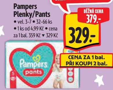 Pampers Plenky/Pants, 32-66 ks 