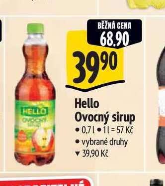 Hello Ovocný sirup 0,7 l