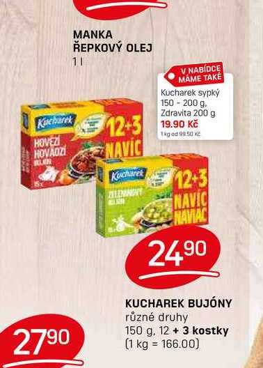 KUCHAREK BUJÓNY různé druhy 150 g, 12 + 3 kostky 