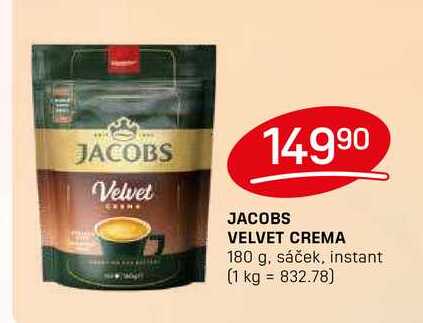 JACOBS VELVET CREMA 180 g, sáček, instant 