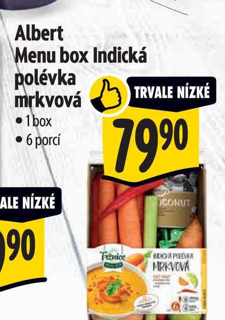 Albert Menu box Indická polévka mrkvová 1 box