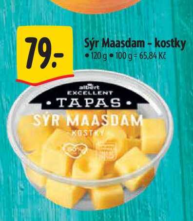 Sýr Maasdam-kostky 120 g  
