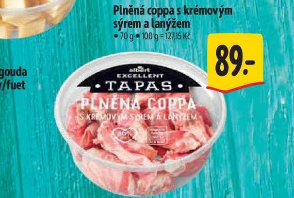 Plněná coppa s krémovým sýrem a lanýžem 70 g
