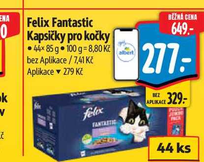  Felix Fantastic Kapsičky pro kočky 44x 85 g 