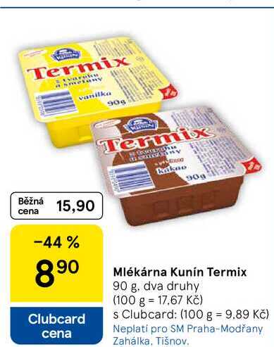 Mlékárna Kunín Termix, 90 g 