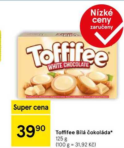 Toffifee Bílá čokoláda, 125 g 