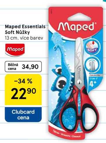 Maped Essentials Maped Soft Nůžky, 13 cm, více barev 