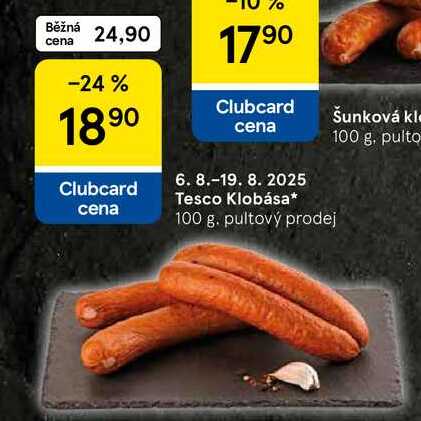 Tesco Klobása, 100 g 
