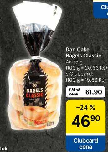 Dan Cake Bagels Classic, 4× 75 g  