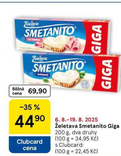 Želetava Smetanito Giga, 200 g, dva druhy 