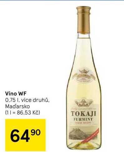 Víno WF, 0.75 l. více druhů, Maďarsko 