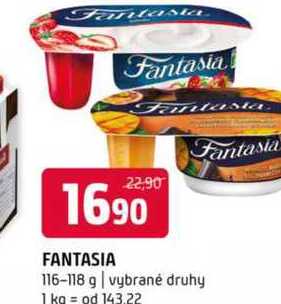 Danone Fantasia, různé druhy 116-118g
