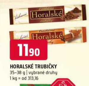 HORALSKÉ TRUBIČKY 35-38 g vybrané druhy