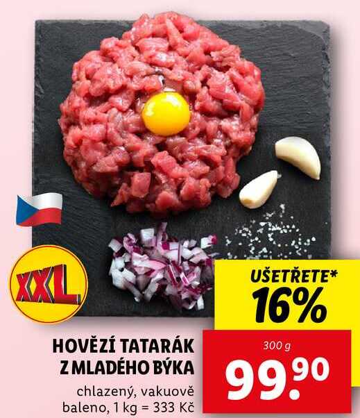 HOVĚZÍ TATARÁK Z MLADÉHO BÝKA, 300 g