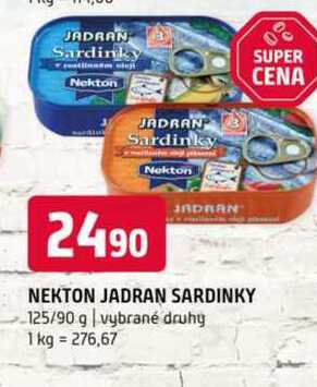 NEKTON JADRAN SARDINKY 125/90 g vybrané druhy 