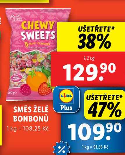 SMĚS ŽELE BONBONŮ, 1,2 kg