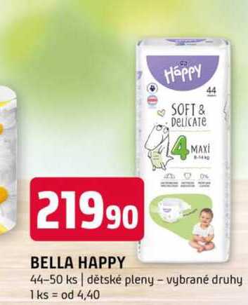 BELLA Happy 44-50 ks dětské pleny vybrané druhy 