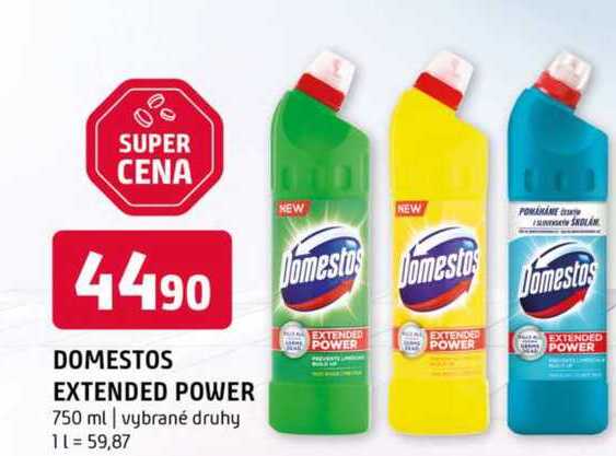 DOMESTOS EXTENDED POWER 750 ml vybrané druhy 