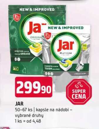 JAR 50-67 ks kapsle na nádobi vybrané druhy 