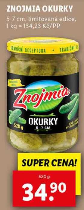 ZNOJMIA OKURKY 5-7 cm, 520 g 