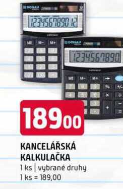 KANCELÁŘSKÁ KALKULAČKA 1 ks vybrané druhy 